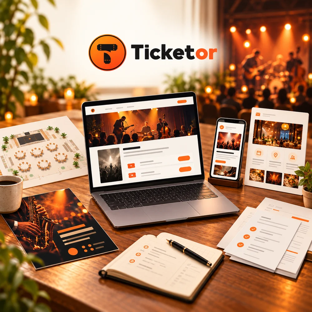 Ticketor AI tools for events, seating charts, flyers, newsletters and website content