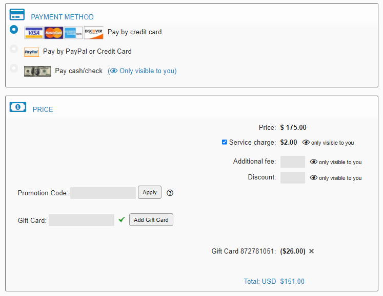 Using a Gift Card in a Purchase, Online, by the Buyer