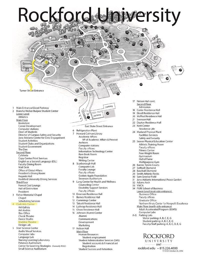 Gateway Performing Arts Studio Map